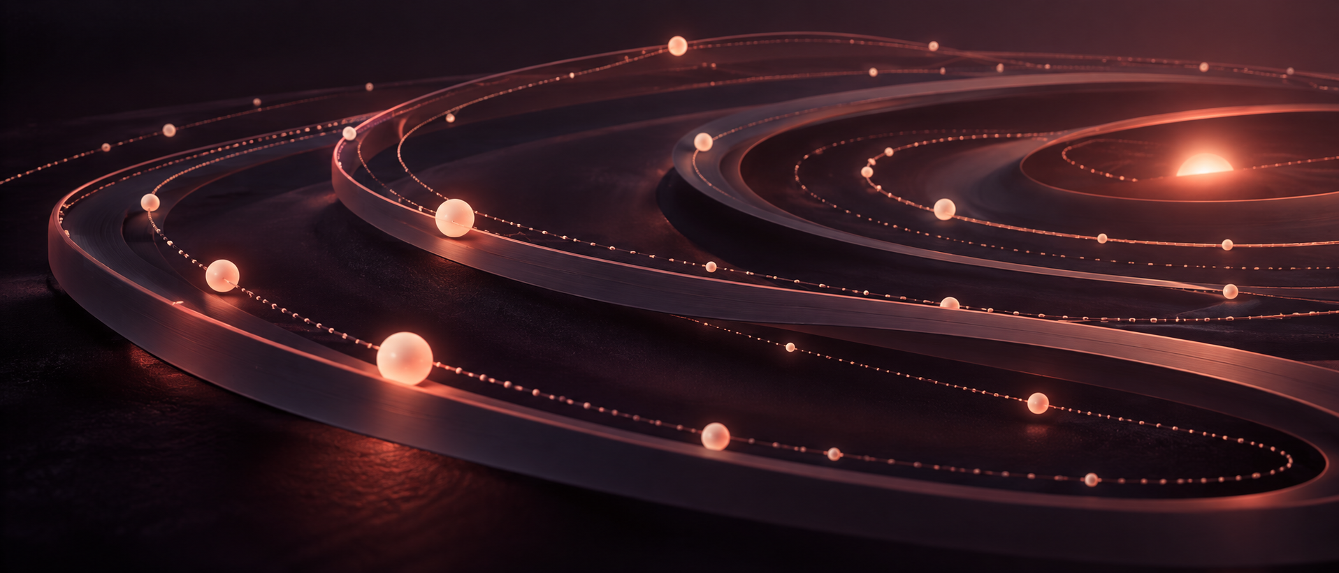 Bandes orbitales portant plusieurs marqueurs lumineux